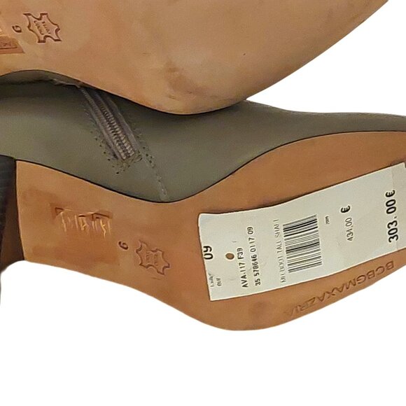 BCBGMAXAZARIA Khaki Beige Leather Boots Size 7.5 $434 - Picture 8 of 11